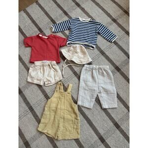 Zara Baby Boy 3-6 Mo Summer Lot 6 Shorts Hat Shirts Stripe Capsule